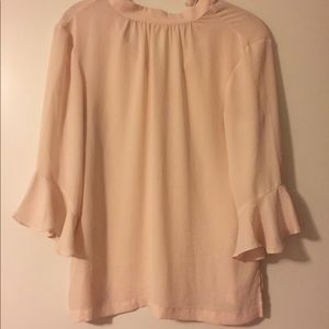 H&M blush ruffle top